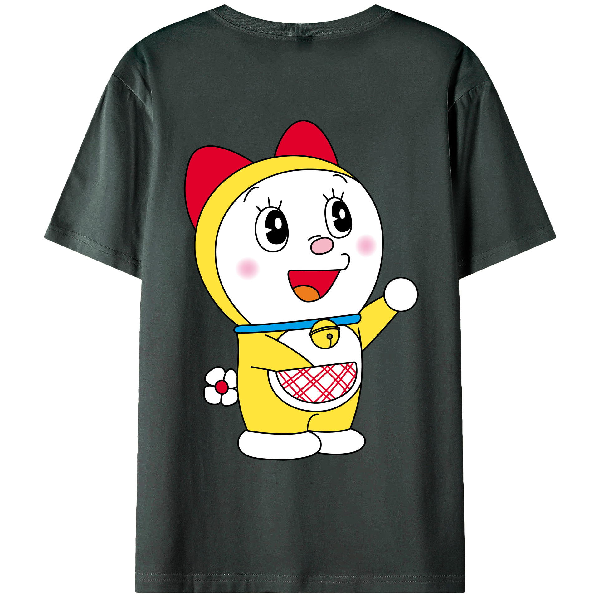 （画像用） ドラえもん ドラミ Doraemon Dorami 綿100％ メンズ半袖Tシャツ（バックプリント） 通気性